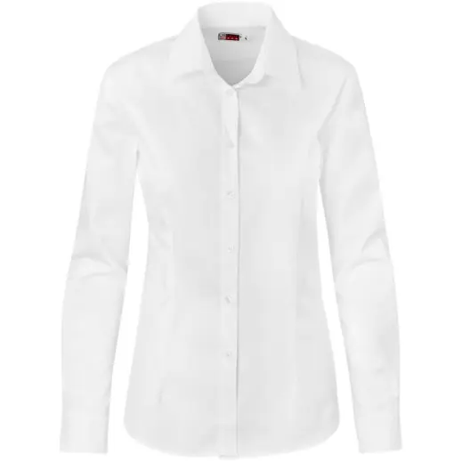Ladies Long Sleeve Milano Shirt White Front